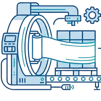 Película plástica para emplayar de aplicación automática